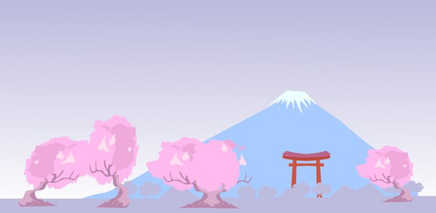 富士山と桜