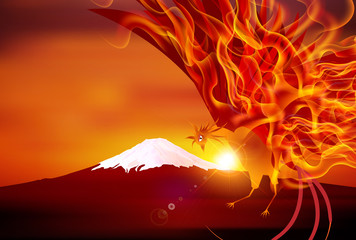 火の鳥と富士山